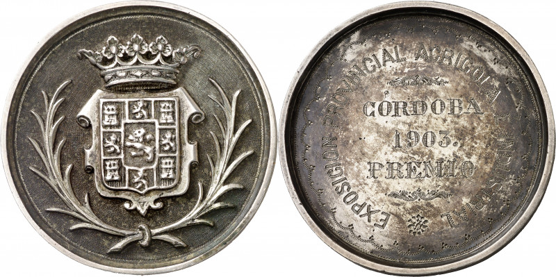 1903. Alfonso XIII. Córdoba. Exposición Provincial. Premio al Mérito. Medalla. P...