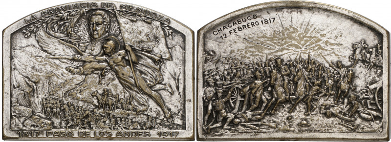 Argentina. 1917. Centenario del Paso de los Andes y la Batalla de Chacabuco. Med...