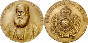 Brasil. 1889. Pedro II. Memento. Medalla. Grabador: L. Bottée. Bronce. 437 g. Ø88 mm. EBC.