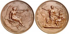 1887. Alfonso XIII. Madrid. Exposición General de las Islas Filipinas. Medalla. (Basso 711 var. metal) (V. 537 var metal) (V.Q. 14415). Grabador: M. F...