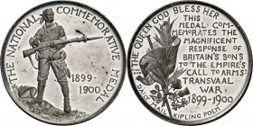 Gran Bretaña. 1900. Guerra de los Boers. Medalla. Grabador: Spink & Son. Bella. Metal blanco. 38,68 g. Ø44 mm. EBC+.