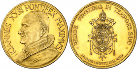 Vaticano. s/d (1958). Juan XXIII (1958-1963). A Juan XXIII, Pontifex Maximus Medalla. Grabador: A.G. Roncalli. Emitida por el Establecimiento Numismát...