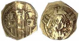 Kaiserreich
Andronicus II. und Michael IX., 1295-1320
Hyperpyron 1295/1320, Constantinopel. Christus krönt beide Kaiser/Maria in Stadtmauer. 3,34 g....