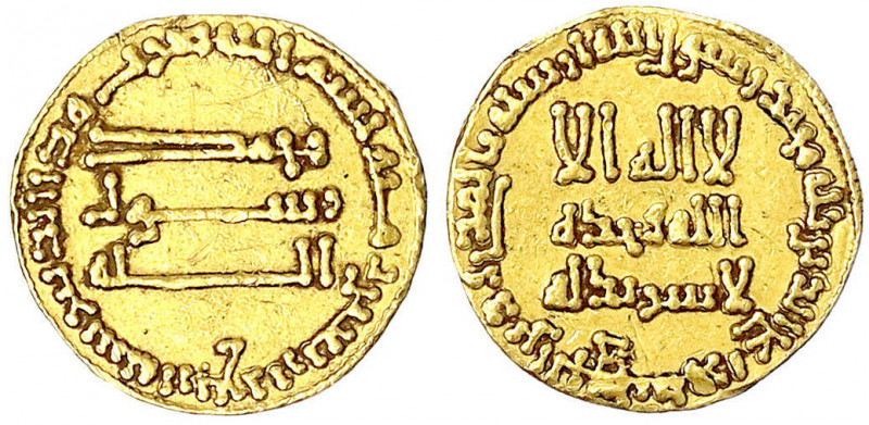 Abbasiden
Al Mansur, 754-775 (AH 136-157)
Dinar AH 144 = 761/762. Ohne Münzstä...