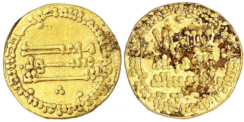 Abbasiden
Al Mahdi, 775-785 (AH 158-169)
Dinar AH 162 = 779/780. Ohne Münzstät...