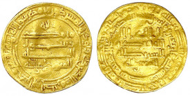 Abbasiden
Al Mutawakkil, 847-861 (AH 232-247)
Dinar AH 241 = 856/857, Misr. 4,02 g.
fast sehr schön, etwas beschnitten und gewellt. Bernardi 158De....