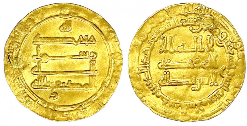 Abbasiden
Al Muktafi Billah, 902-908 (AH 289-295)
Dinar AH 292 = 905/906, Madi...