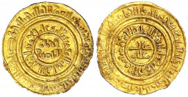 Fatimiden
Al Amir Abu Ali Al Mansur, AH 495-524/AD 1102-1130
Dinar AH 505 = 1111/1112, Al Iskandariya. 4,15 g.
sehr schön, Randfehler. Nicol 2449.