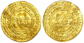 Fatimiden
Al Zahir, 1021-1036 (AH 411-427)
Dinar AH 412 = 1021/1022, Misr. 4,14 g.
fast sehr schön, gewellt. Nicol 1511.