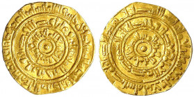 Fatimiden
Al Mustansir Billah, 1036-1094 (AH 427-487)
Dinar AH 444 = 1052/1053, Misr. 3,80 g.
sehr schön, etwas beschnitten. Nicol 2126.