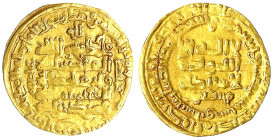 Ghaznawiden
Masud I. Nizam al-Din ibn Mahmud 1030-1041 (AH 421-432)
Dinar AH 422 = 1031/1032, Nishapur. 4,55 g.
sehr schön. Album 1618.