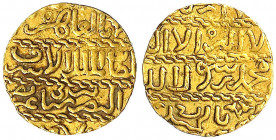 Mamluken
Al Ashraf Barsbay, 1422-1436 (AH 825-848)
Ashrafi o.J., Al Qahira. 3,35 g.
sehr schön, min. Belag. Album 998.