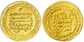 Tuluniden in Ägypten und Syrien
Khumarawayh bin Ahmad, 883-895 (AH 270-282)
Dinar AH 278 = 891/892, Misr. 3,90 g.
sehr schön/vorzüglich. Bernardi 1...