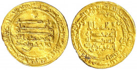 Tuluniden in Ägypten und Syrien
Khumarawayh bin Ahmad, 883-895 (AH 270-282)
Dinar AH 278 = 891/892, Misr. 3,72 g.
sehr schön. Bernardi 193De. Album...