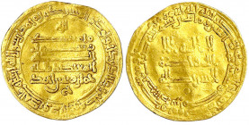 Tuluniden in Ägypten und Syrien
Khumarawayh bin Ahmad, 883-895 (AH 270-282)
Dinar AH 280 = 893/894, Misr. 4,06 g.
fast sehr schön, gewellt, selten...