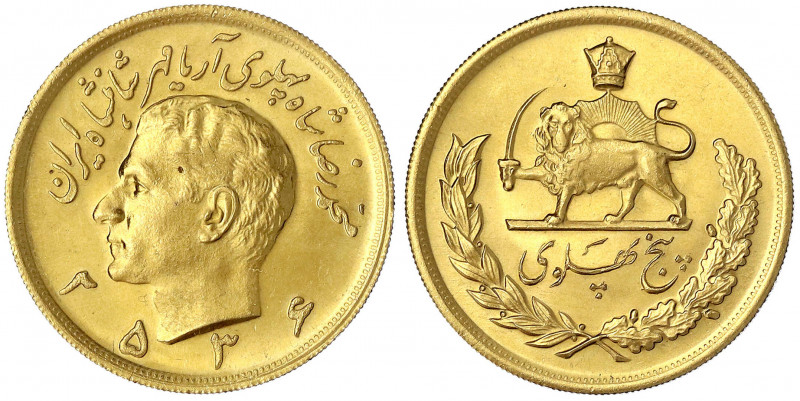 Iran
Mohammed Reza Pahlavi, 1941-1979
5 Pahlavi Persische Ära Jahr 2536 = 1977...