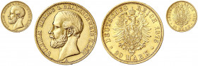 Braunschweig
Wilhelm, 1830-1884
20 Mark 1875 A. sehr schön/vorzüglich. Jaeger 203.
