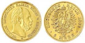 Preußen
Wilhelm I., 1861-1888
5 Mark 1877 A. sehr schön/vorzüglich. Jaeger 244.