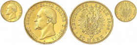 Sachsen/-Coburg-Gotha
Ernst II., 1844-1893
20 Mark 1886 A. vorzüglich/Stempelglanz, winz. Randfehler, aus Polierte Platte, selten in dieser Erhaltun...