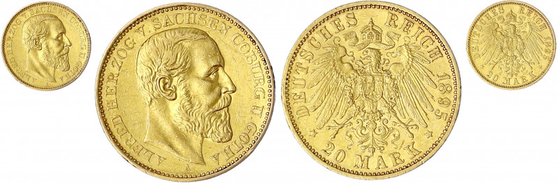 Sachsen/-Coburg-Gotha
Alfred, 1893-1900
20 Mark 1895 A. sehr schön/vorzüglich....