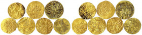 -1
7 osmanische Goldmünzen von Ägypten: Murad III. bis Abdul Hamid I. Zusammen 20,60 g.
meist sehr schön