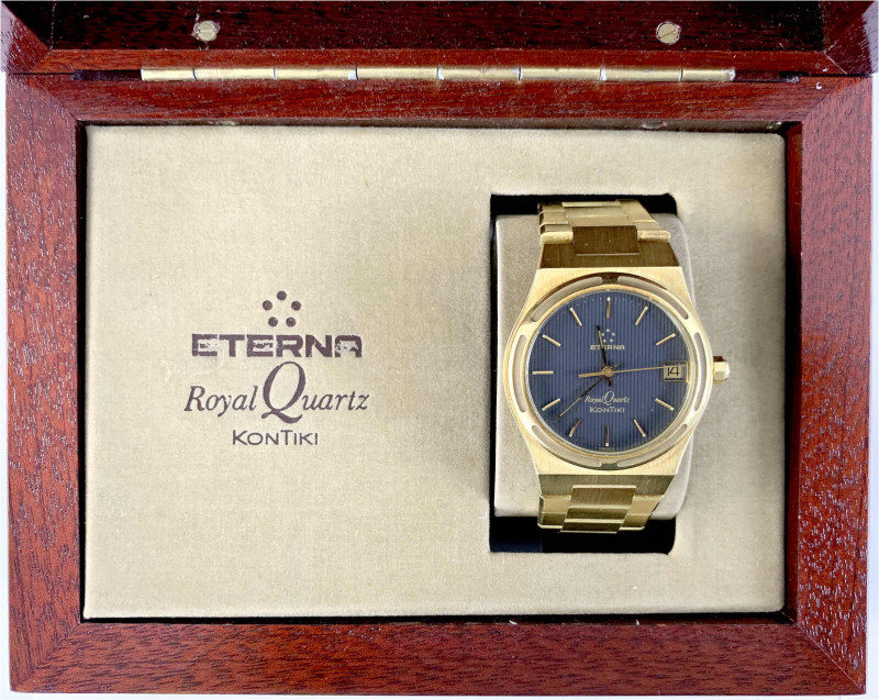 Armbanduhren
Herrenarmbanduhr Gelbgold 750/1000. ETERNA Royal Quartz Kontiki. L...