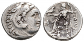 Greek
KINGS OF MACEDON, Alexander III 'the Great' (Circa 336-323 BC) Pella ?
AR drachm (17.5mm, 4.1g)
Obv: Head of Heracles right, wearing lion skin h...