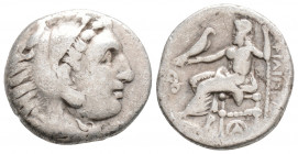 Greek
KINGS OF MACEDON, Philip III Arrhidaios (Circa 323-317 BC)
AR Drachm (17.6mm, 3.9g)
Obv: Head of Herakles to right, wearing lion skin headdress....