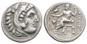 Greek
KINGS OF MACEDON, Philip III Arrhidaios (Circa 323-319 BC) 
AR Drachm. (16.6mm, 4.1g)
Rev: Zeus Aëtophoros seated to left, holding sceptre; ΦΙΛΙ...