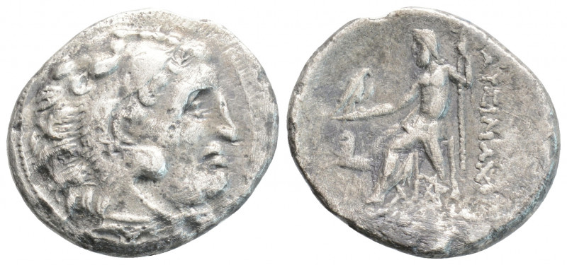 Greek
KINGS OF THRACE, Macedonian, Lysimachos (Circa 305-281 BC)
AR Drachm (19.2...