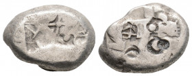Greek
ACHAEMENID EMPIRE, Time of Darios II. Sardes (Circa 425-405 BC )
AR Siglos (15.8mm, 5.4g)
Obv: Persian king or hero in kneeling-running stance r...