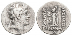 Greek 
KINGS OF CAPPADOCIA, Ariarathes VI Epiphanes Philopator (Circa 130-116 BC)
AR Drachm (18.3mm, 3.9g)
Obv: Diademed head right.
Rev: ΒΑΣΙΛΕΩΣ / A...