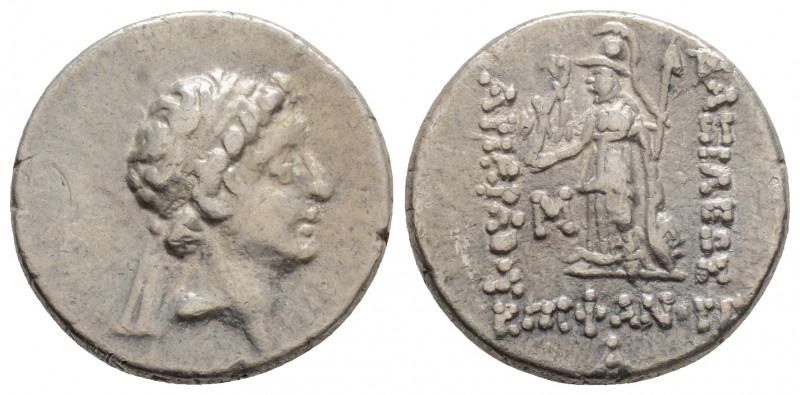 Greek
KINGS OF CAPPADOCIA, Ariarathes VIII (Circa 101-100 BC)
AR Drachm (17.3mm,...