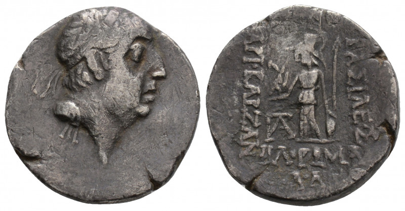 Greek
KINGS OF CAPPADOCIA, Ariobarzanes I Philoromaios, (Circa 96-63 BC)
AR Drac...