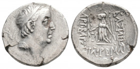 Greek
KINGS OF CAPPADOCIA, Ariobarzanes I Philoromaios (Circa 96-63 BC)
AR Drachm (16.9mm, 3.8g)
Obv: Diademed head of Ariobarzanes to right. 
Rev: At...