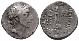 Greek
KINGS OF CAPPADOCIA, Ariobarzanes III Eusebes Philoromaios (Circa 52-42 BC)
AR Drachm (16.9mm, 3.6g)
Obv: Diademed head right.
Rev: ΒΑΣΙΛΕΩΣ / Α...