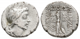 Greek
KINGS OF CAPPADOCIA, Ariobarzanes III Eusebes Philoromaios (Circa 52-42 BC)
AR Drachm (16.4mm, 4g)
Obv: Diademed head right.
Rev: ΒΑΣΙΛΕΩΣ / ΑΡΙ...