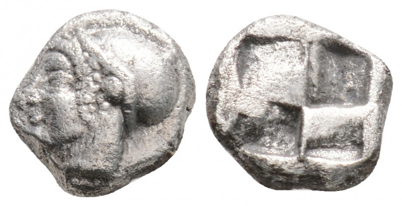 Greek
IONIA, Phokaia (Circa 500-480 BC) 
AR Diobol (9.7mm, 1.3g)
Obv: Female hea...