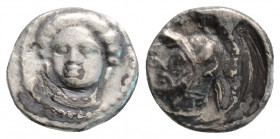 Greek
CILICIA Tarsos, Tarkumuwa (Datames) (Satrap of Cilicia and Cappadocia) (Circa 384-361/0 BC)
AR Obol (9.8mm, 0.6g)
Obv: Female head facing slight...
