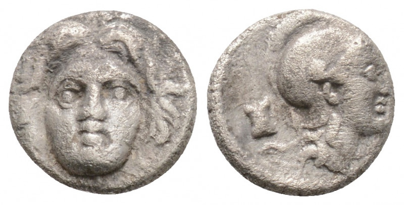 Greek
PISIDIA, Selge (Circa 4th century BC) 
AR Obol (9.9mm, 0.9g)
Obv: Head of ...