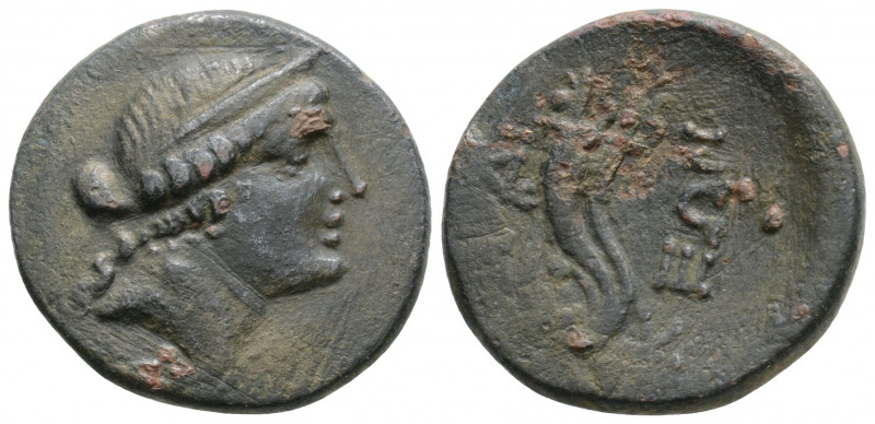 Greek
PHRYGIA, Laodikeia (Circa 133/88-67 BC)
AE Bronze (22.4mm, 6.1g)
Obv: Diad...