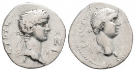 Roman Provincial
KINGS of PONTOS, Polemo II, with Nero. (38-64 AD) 
AR Drachm (17.8mm, 3.5g)
Obv: Diademed head of Polemo right.
Rev: Laureate head of...