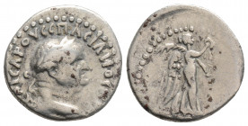 Roman Provincial
CAPPADOCIA, Caesarea, Vespasian (69-79 AD)
AR Hemidrachm (15.1mm, 1.7g)
Obv: Laureate head right.
Rev: Nike advancing right, holding ...