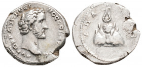 Roman Provincial
CAPPADOCIA, Caesarea, Antoninus Pius (138-161 AD)
AR Drachm (18.5mm, 3.6g)
Obv: ΑΥΤΟΚΡ ΑΝΤⲰΝƐΙΝΟϹ ϹƐΒΑϹΤΟϹ, bare head right.
Rev: ΥΠΑ...