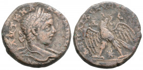 Roman Provincial
SELEUCIS AND PIERIA, Antioch, Elagabalus (218-222 AD)
BI Tetradrachm (25.5mm, 12.2g)
Obv: AVT K M A ANΤѠNЄINOC CЄB, laureate bust to ...