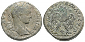 Roman Provincial
Elagabalus, Antioch, Seleucis and Pieria (219 AD)
BI Tetradrachm (25.6mm, 14.4g)
ObV: ΑVΤ•Κ•Μ•Α•••ΑΝΤѠΝЄΙΝΟC CЄΒ, laureate head to ri...