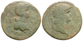 Roman Provincial 
CILICIA, Augusta, Nero (54-68 AD)
AE Bronze (26mm, 7.2g)
Obv: NEPΩN KAIΣAP. Laureate head of Nero right.
Rev: AYΓOYΣTANΩN ETOYΣ HM. ...