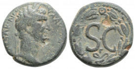 Roman Provincial
SYRIA, Antioch, Nerva (96-98 AD)
AE Semis (20.6mm, 7g) 
Obv: IMP CAESAR NER-VA AVG III COS, laureate head of Nerva right.
Rev: Large ...