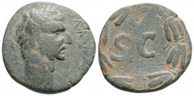 Roman Provincial
SYRIA, Seleucis and Pieria, Antiochia ad Orontem, Nerva (96-98 AD)
AE Bronze (25.5mm, 8.7g)
Obv: Laureate head right.
Rev: SC, I belo...