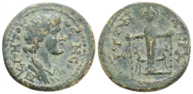 Roman Provincial
LYDIA, Nacrasa. Pseudo-autonomous, time of Trajan (98-117 AD)
AE Bronze (22.2mm, 5.5g) 
Obv: ΘЄON CV-NKΛHTON, draped youthful bust of...